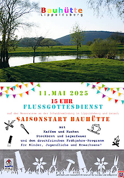Bauhütte Lippoldsberg - Plakat zum Flussgottesdienst